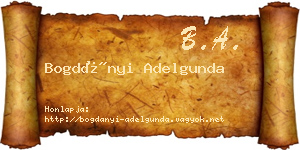 Bogdányi Adelgunda névjegykártya